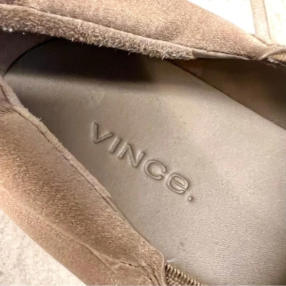 VINCE Warren Platform Sneakers Tan satin women’s size 8M preppy comfy